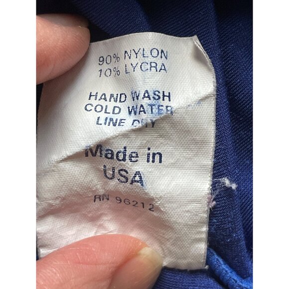 Snowflake Designs Girls Sparkly Blue Velvet Leotard Small With Gold Trim - Picture 4 of 7